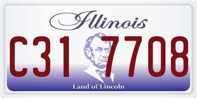 IL license plate C317708