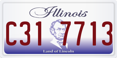 IL license plate C317713