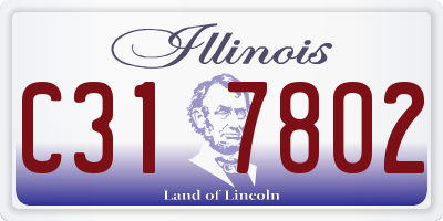 IL license plate C317802