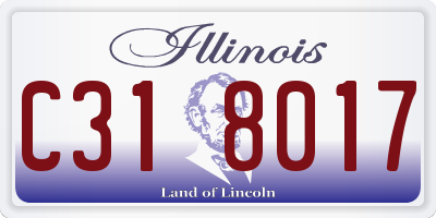 IL license plate C318017