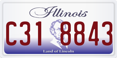 IL license plate C318843