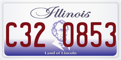 IL license plate C320853