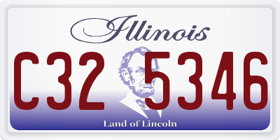 IL license plate C325346