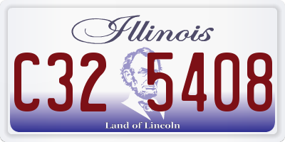 IL license plate C325408