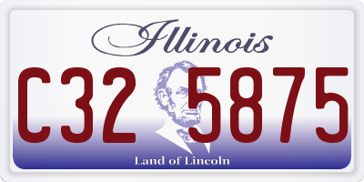 IL license plate C325875