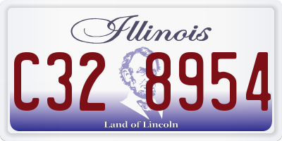 IL license plate C328954