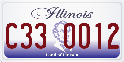 IL license plate C330012