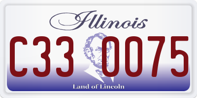 IL license plate C330075