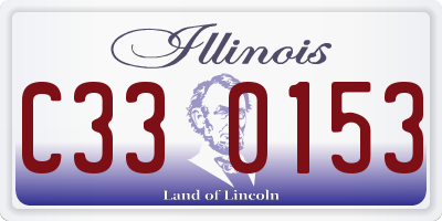 IL license plate C330153