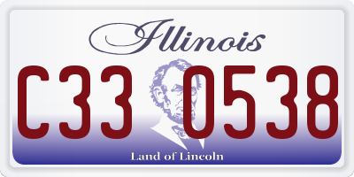 IL license plate C330538