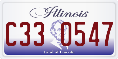 IL license plate C330547