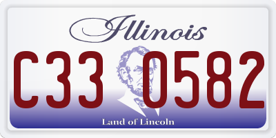 IL license plate C330582