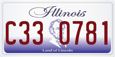 IL license plate C330781