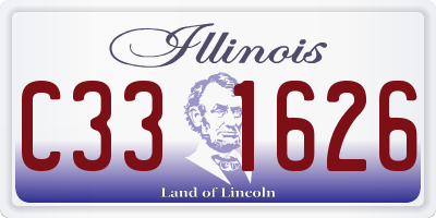 IL license plate C331626