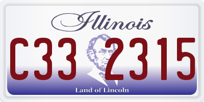 IL license plate C332315