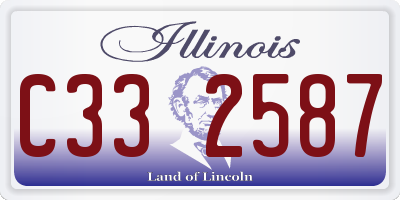 IL license plate C332587