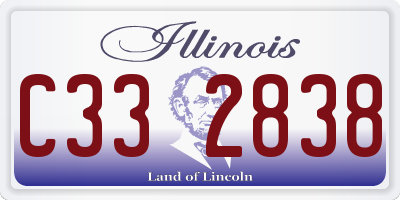 IL license plate C332838