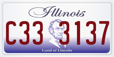 IL license plate C333137