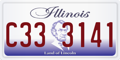 IL license plate C333141