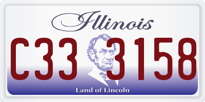 IL license plate C333158