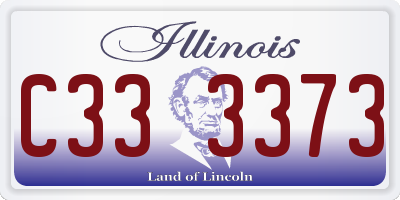 IL license plate C333373