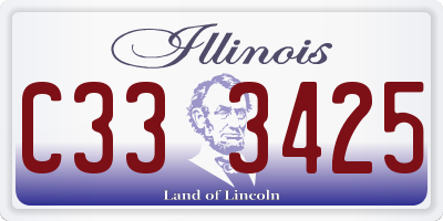 IL license plate C333425