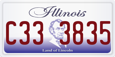 IL license plate C333835