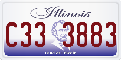 IL license plate C333883