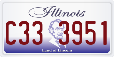 IL license plate C333951