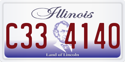IL license plate C334140