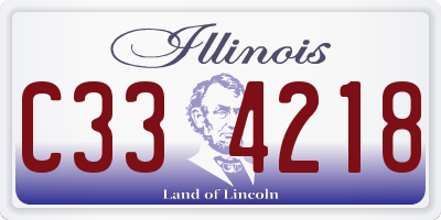 IL license plate C334218