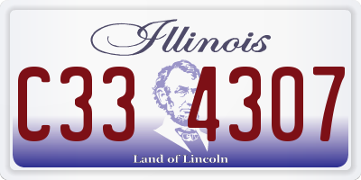 IL license plate C334307