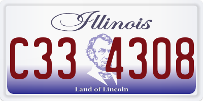 IL license plate C334308