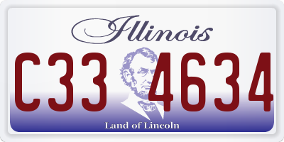 IL license plate C334634