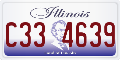 IL license plate C334639