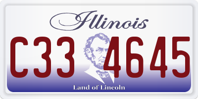 IL license plate C334645