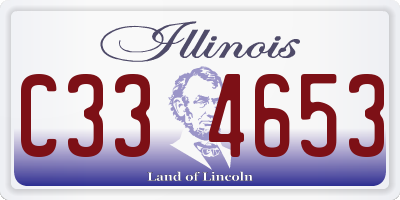 IL license plate C334653