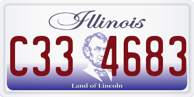 IL license plate C334683