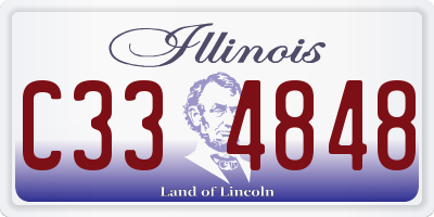 IL license plate C334848