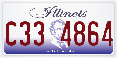 IL license plate C334864