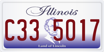 IL license plate C335017