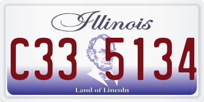 IL license plate C335134