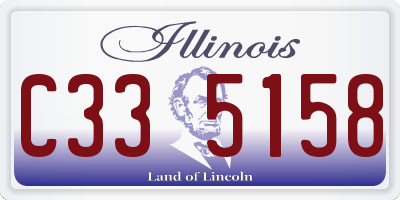 IL license plate C335158