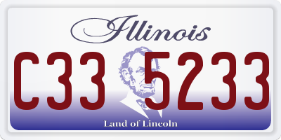 IL license plate C335233