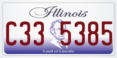 IL license plate C335385