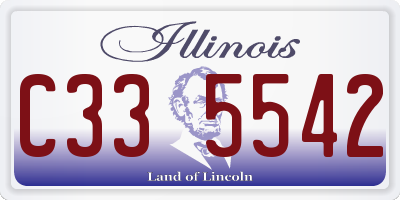 IL license plate C335542