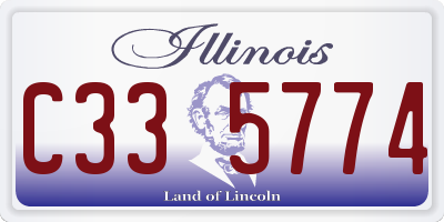 IL license plate C335774