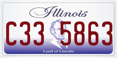 IL license plate C335863
