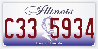 IL license plate C335934