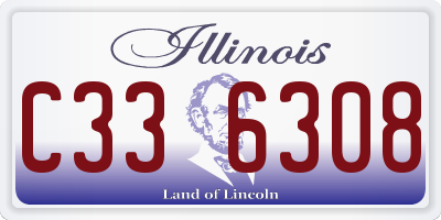 IL license plate C336308